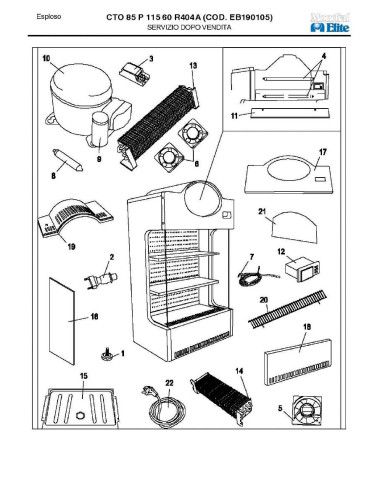 Pièces détachées MONDIAL FRAMEC CTO85P 115 60 R404A Annee 2003 