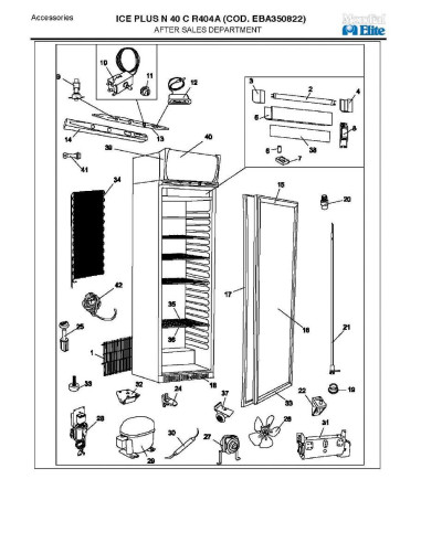 Pièces détachées MONDIAL FRAMEC ICE PLUS N40C R404A Annee 2009 