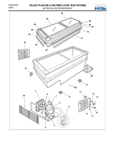 Pièces détachées MONDIAL FRAMEC IGLOO PLUS 89 LUXE R507 Annee 2008 