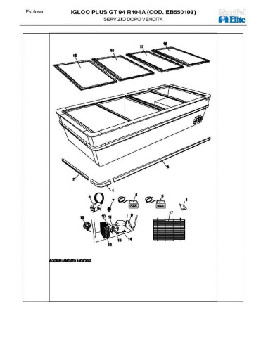 Pièces détachées MONDIAL FRAMEC IGLOO PLUS GT94 R404A Annee 2003 