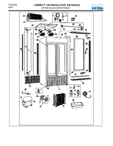 Pièces détachées MONDIAL FRAMEC JUMBO P100 R404A Annee 2007 