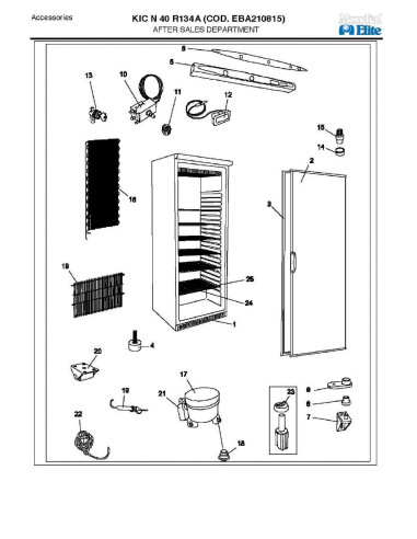 Pièces détachées MONDIAL FRAMEC KIC N40 R134A EBA210815 Annee 2009 