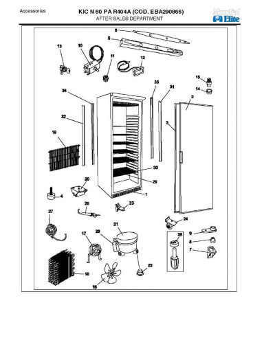 Pièces détachées MONDIAL FRAMEC KIC N60PA R404A Annee 2009 