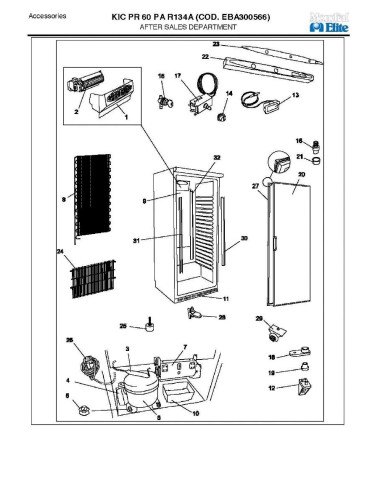 Pièces détachées MONDIAL FRAMEC KIC PR60PA R134A Annee 2007 