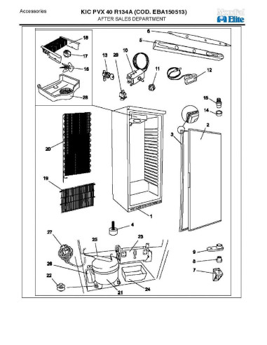 Pièces détachées MONDIAL FRAMEC KIC PVX40 R134A Annee 2006 