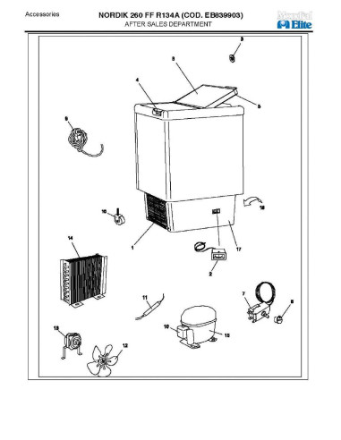 Pièces détachées MONDIAL FRAMEC NORDIK 260FF R134A Annee 2009 