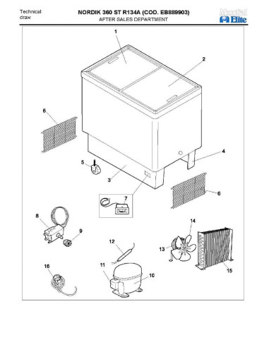 Pièces détachées MONDIAL FRAMEC NORDIK 360ST R134A Annee 2005 