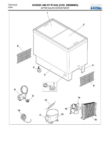 Pièces détachées MONDIAL FRAMEC NORDIK 460ST R134A Annee 2005 