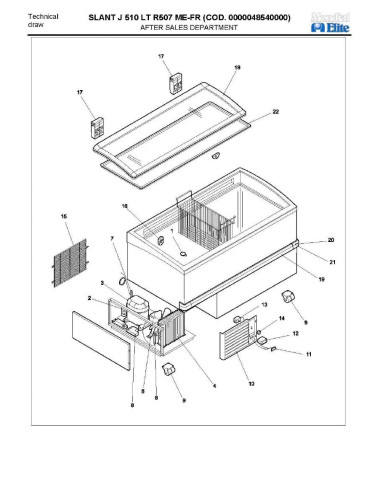 Pièces détachées MONDIAL FRAMEC SLANT J510LT R507 ME FR Annee 2009 