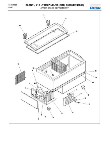 Pièces détachées MONDIAL FRAMEC SLANT J710LT R507 ME FR Annee 2009 