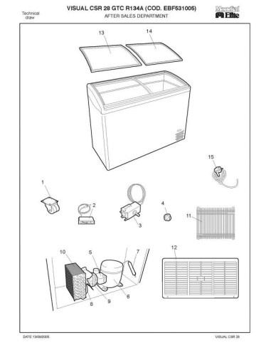 Pièces détachées MONDIAL FRAMEC VISUAL CSR28GTC R134A Annee 2005 