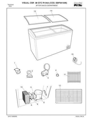 Pièces détachées MONDIAL FRAMEC VISUAL CSR38GTC R134A Annee 2005 