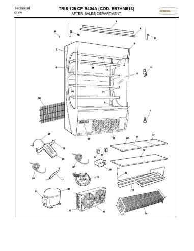 Pièces détachées MONDIAL FRAMEC TRIS 125CP R404A Annee 2008 