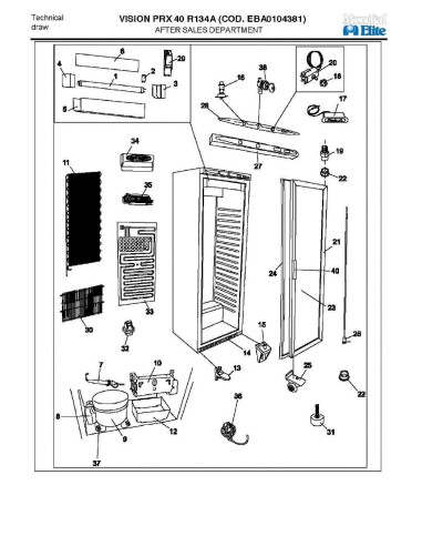 Pièces détachées MONDIAL FRAMEC VISION PRX40 R134A Annee 2007 