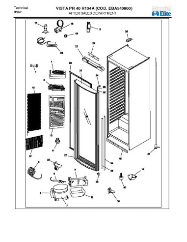 Pièces détachées MONDIAL FRAMEC VISTA PR40 R134A Annee 2008 