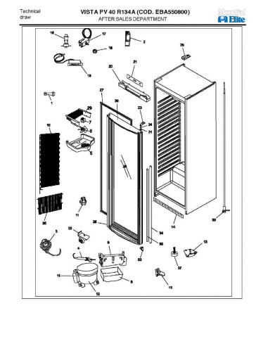 Pièces détachées MONDIAL FRAMEC VISTA PV40 R134A Annee 2009 