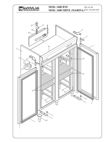 Pièces détachées MODULAR 1400BTE Annee 2004 