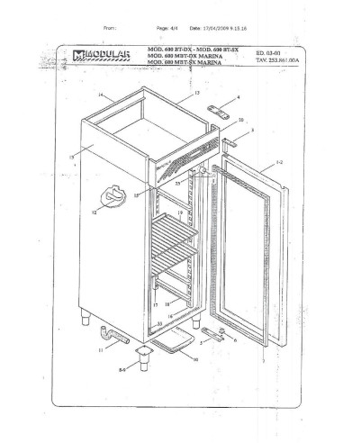 Pièces détachées MODULAR 600BT-DX Annee 2000 