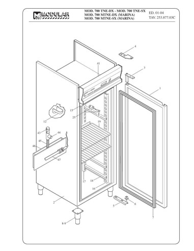 Pièces détachées MODULAR 700MTNE-DX Annee 2004 