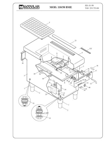 Pièces détachées MODULAR 110-50-BME Annee 01-1999 