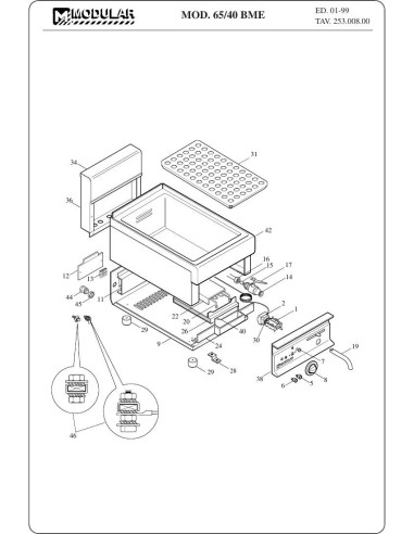 Pièces détachées MODULAR 65-40BME Annee 01-1999 