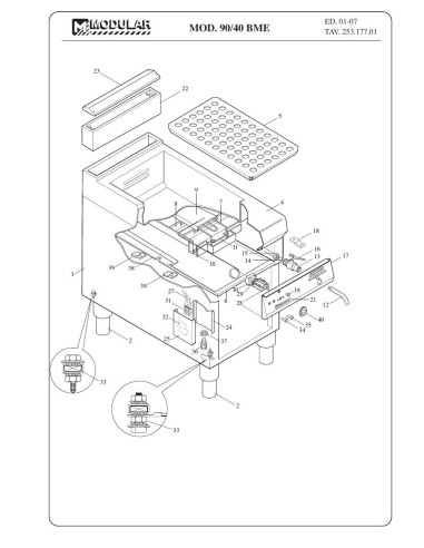 Pièces détachées MODULAR 90-40-BME Annee 01-2007 