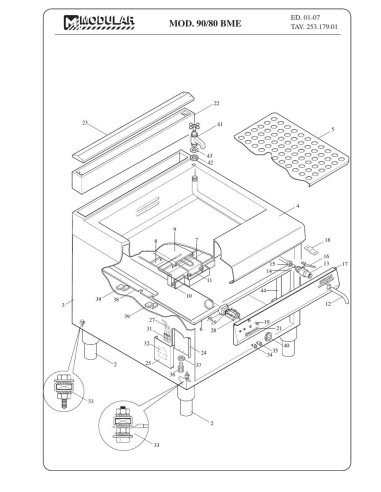 Pièces détachées MODULAR 90-80-BME Annee 01-2007 