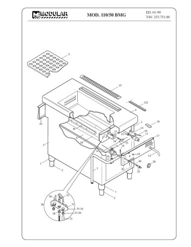 Pièces détachées MODULAR 110-50-BMG Annee 1999 