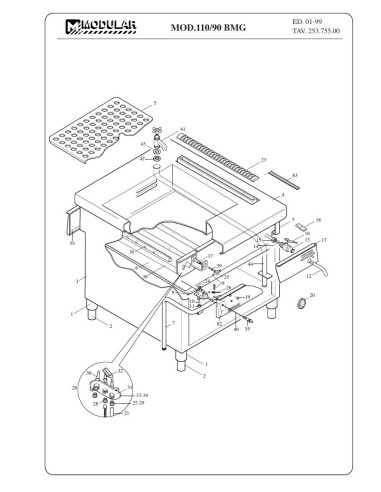 Pièces détachées MODULAR 110-90-BMG Annee 1999 