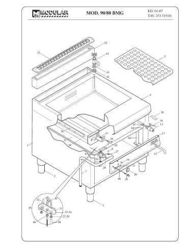 Pièces détachées MODULAR 90-80-BMG Annee 2007 