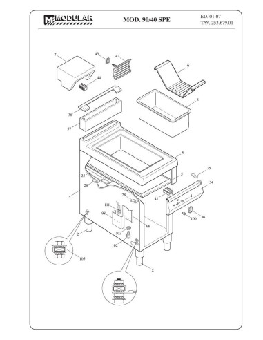 Pièces détachées MODULAR 90-40-SPE Annee 2007 