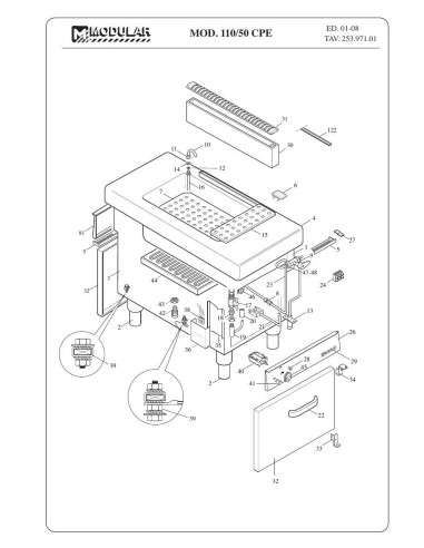 Pièces détachées MODULAR 110-50-CPE Annee 2008 