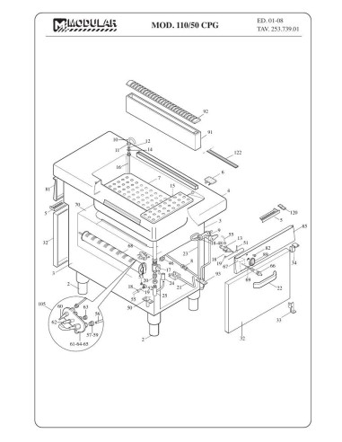 Pièces détachées MODULAR 110-50-CPG Annee 2008 