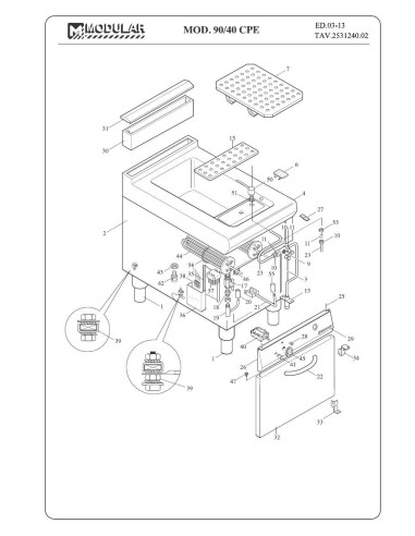 Pièces détachées MODULAR 90-40-CPE Annee 2013 