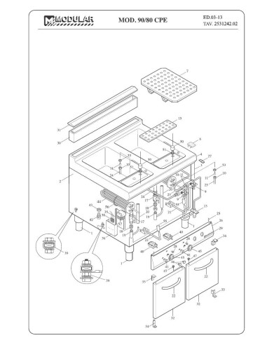 Pièces détachées MODULAR 90-80-CPE Annee 2013 