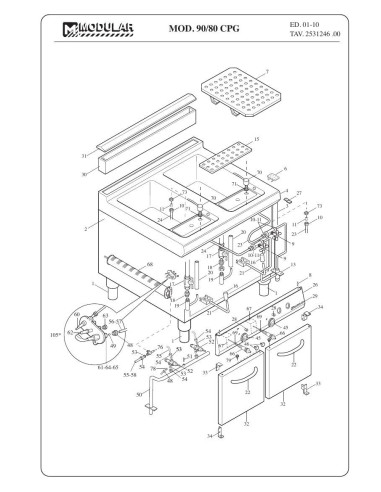 Pièces détachées MODULAR 90-80-CPG Annee 2010 