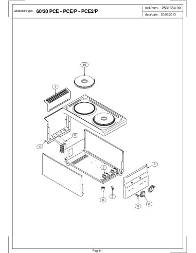 Pièces détachées MODULAR 60-30-PCE Annee 2013 