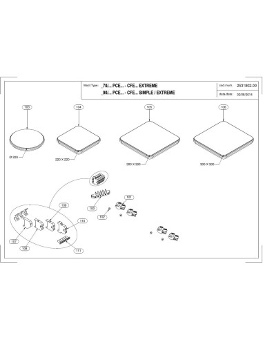 Pièces détachées MODULAR 70-CFE Annee 2014 