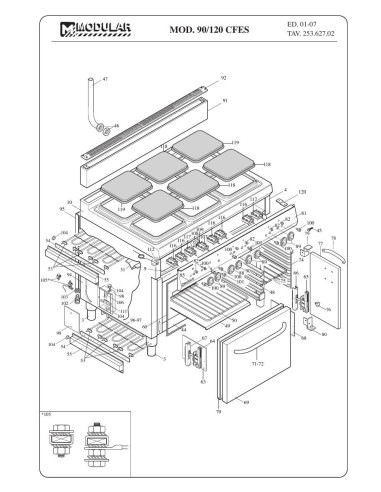 Pièces détachées MODULAR 90-120-CFES Annee 2007 