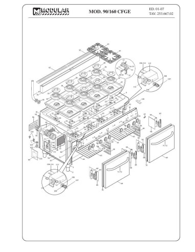 Pièces détachées MODULAR 90-160-CFGE Annee 2007 