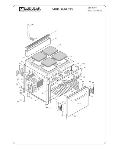 Pièces détachées MODULAR 90-80-CFE Annee 2007 