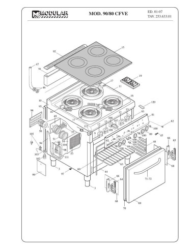 Pièces détachées MODULAR 90-80-CFVE Annee 2007 