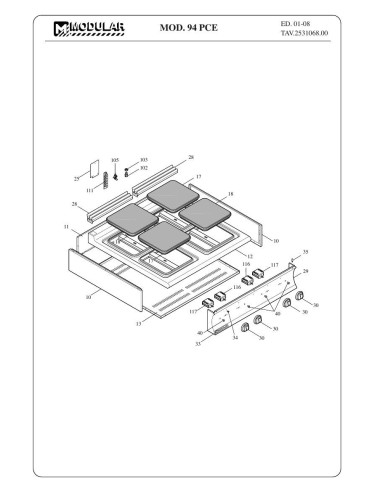 Pièces détachées MODULAR 94-PCE Annee 2008 