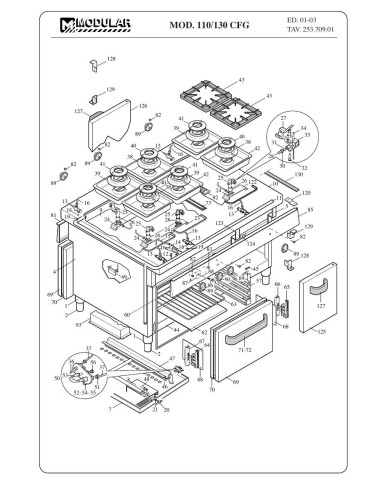 Pièces détachées MODULAR 110-130-CFG Annee 2003 