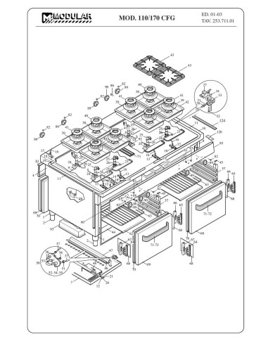 Pièces détachées MODULAR 110-170-CFG Annee 2003 