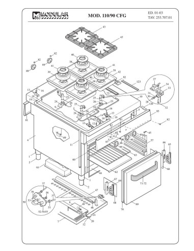 Pièces détachées MODULAR 110-90-CFG Annee 2003 