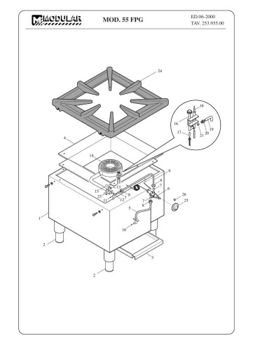 Pièces détachées MODULAR 55-FPG Annee 2000 