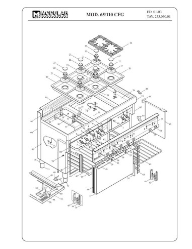 Pièces détachées MODULAR 65-110-CFG Annee 2003 