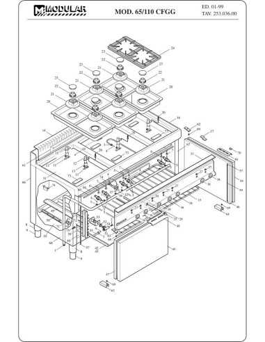 Pièces détachées MODULAR 65-110-CFGG Annee 2003 