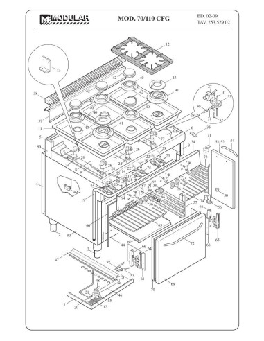 Pièces détachées MODULAR 70-110-CFG Annee 2009 